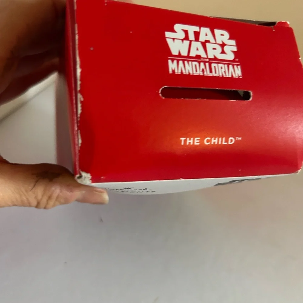 NIB Hallmark Ornament Star Wars Mandalorian The Child. Never opened. Box dented